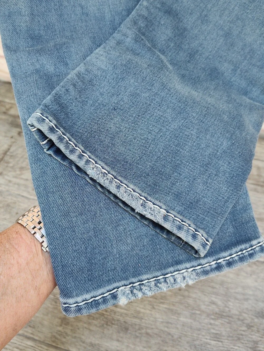 VINTAGE True Religion Slim Jeans Men Sz 29 White Stitched Denim Jeans Y2K